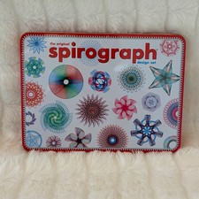 The Original SPIROGRAPH Design Set in a Tin Travel Complete Novelty Art Kit