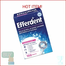 Efferdent Retainer Cleaning Tablets, Denture Cleanser Tablets for Dental Applian