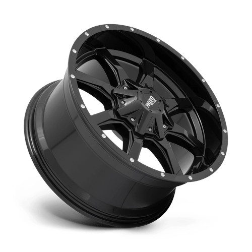 18X10 Moto Metal MO970 5X5.0/5.5 -24MM GLOSS BLACK W/ SPOT MILLED LIP (4)