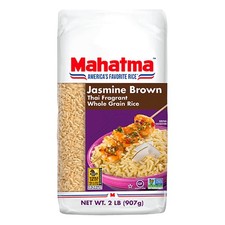 Mahatma Brown Jasmine Rice Bag 2lb, Thai 32 Ounce Pack of 1 