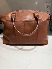 American Leather Co Carrie Dome Satchel Double Handle Handbag NO CROSSBODY Strap