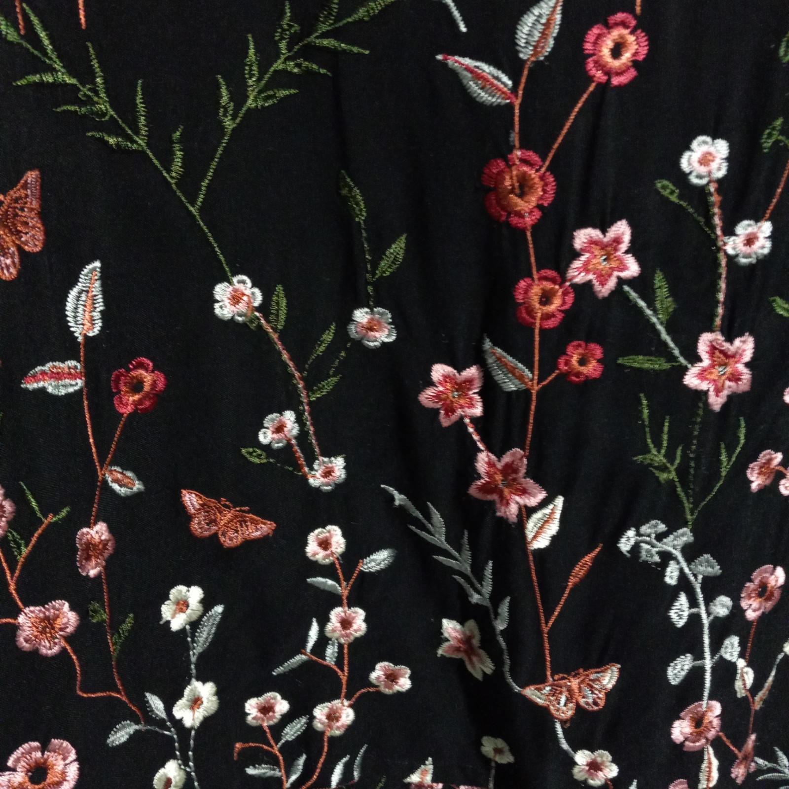 John Mark Top Blouse size Medium Embroidered Flor… - image 5