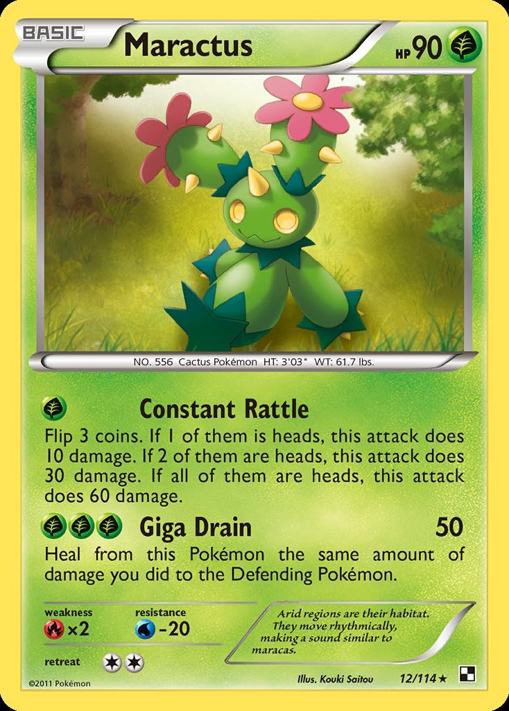 Pokemon Maractus (12/142) Black & White LP