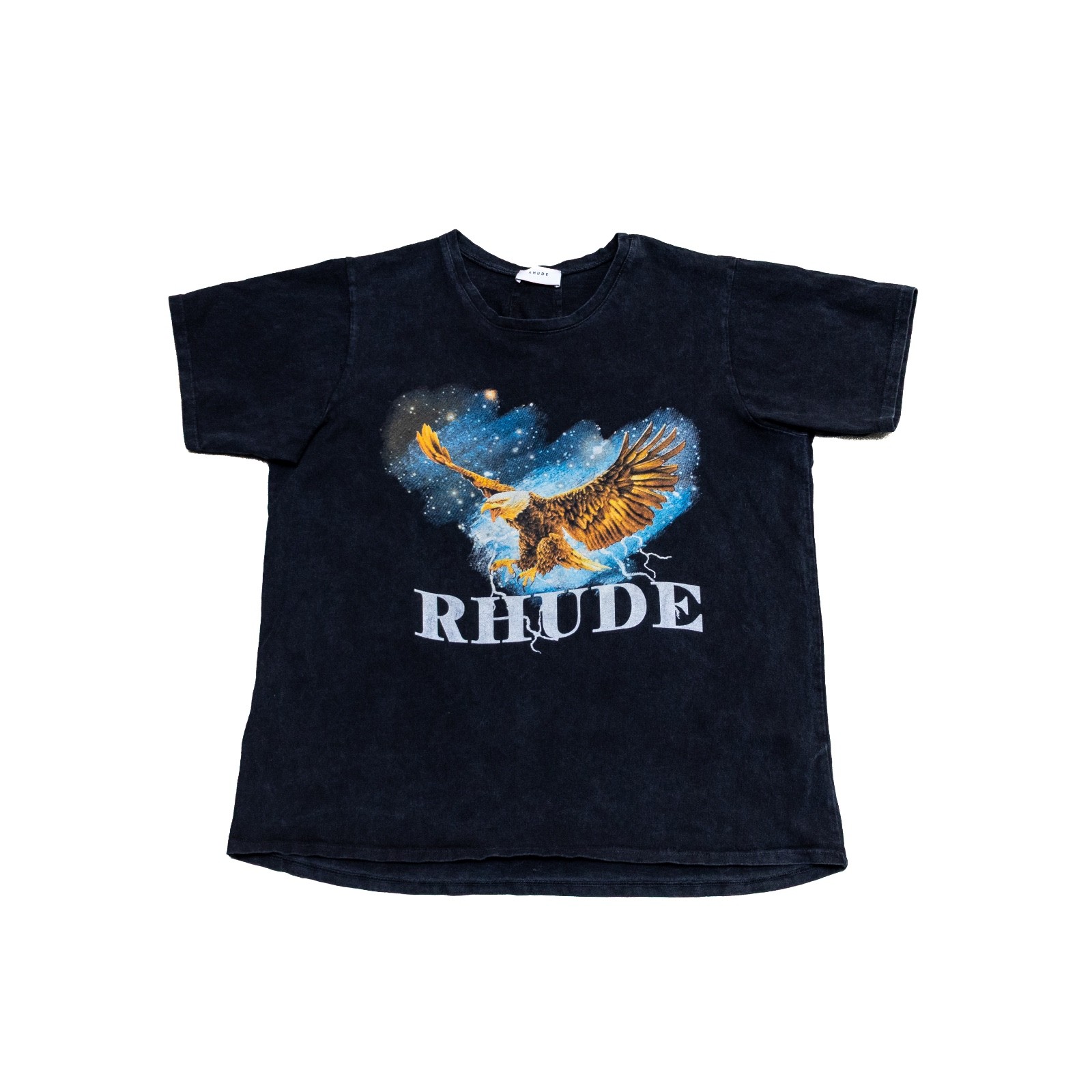 Rhude Men’s Graphic Eagle T-Shirt – Black – Size M – Made in USA – 100% Cotton