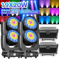 19x20W LED Zoom Moving Head Stage Light RGBW DMX Wash Lighting With Flight Case