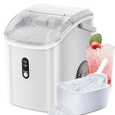 Nugget Ice Maker Countertop, Chewable Pellet Ice Machine with Self Cleaning F...