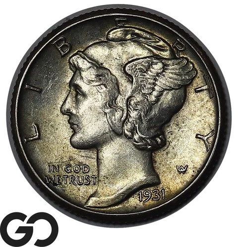 1931 Mercury Dime, Lustrous Gem BU++