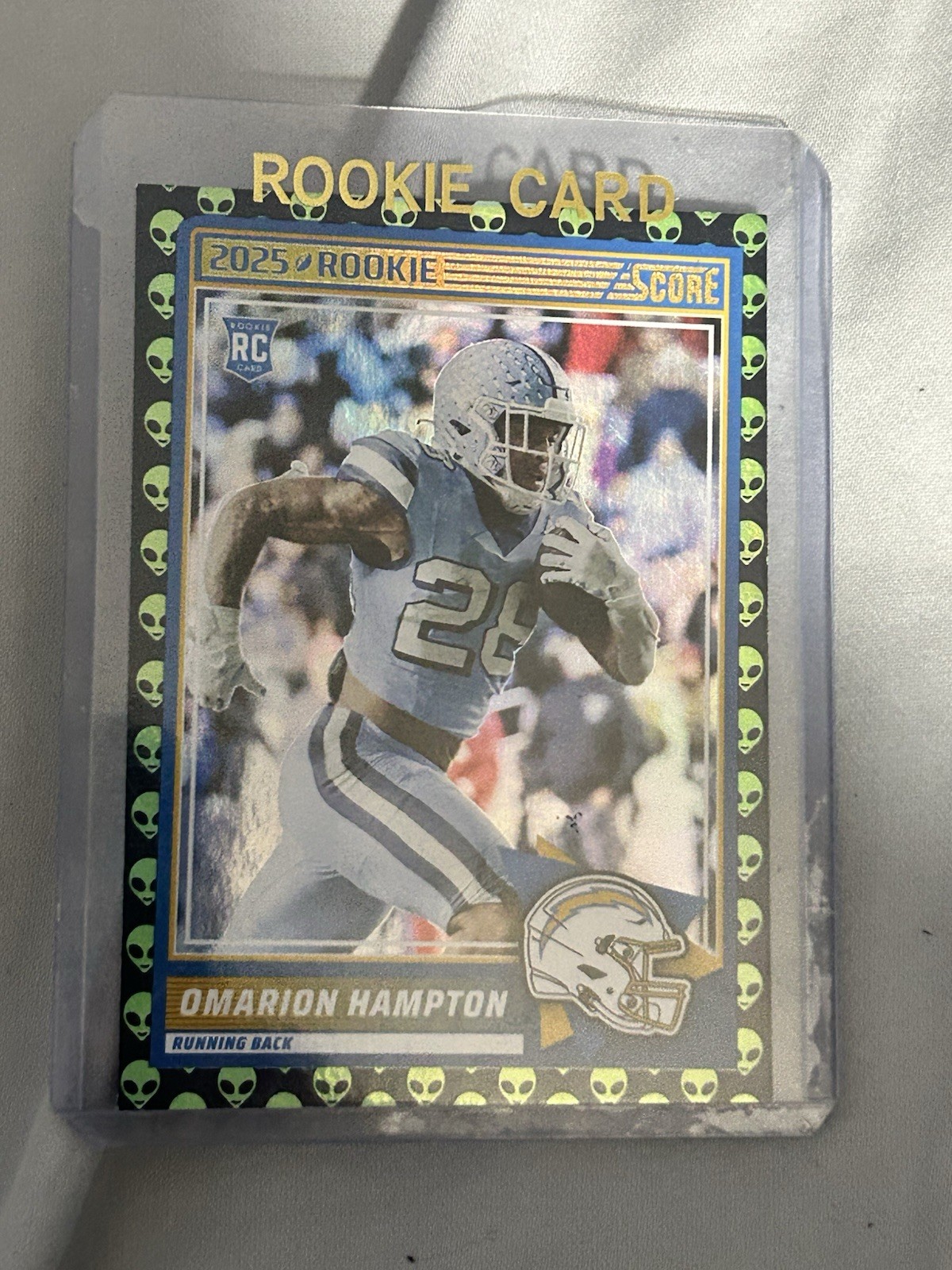 2025 Score Rookies Omarion Hampton #37 Extraterrestrial (RC) Case Hit