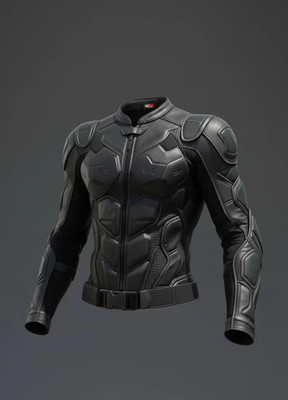 Black Armoured Leather Motorcycle Racing Jacket   CE Level 2 Protection, Custom 