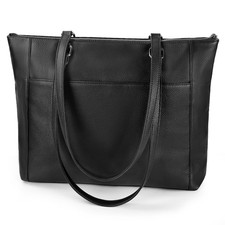 Genuine Leather Tote Bag for Women for Work, Black Tote Purse, Women's Large ...
