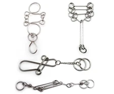 (Free Duty Tax) Set of 4 Advanced IQ Toys Brain Teasers Metal Puzzles Magic