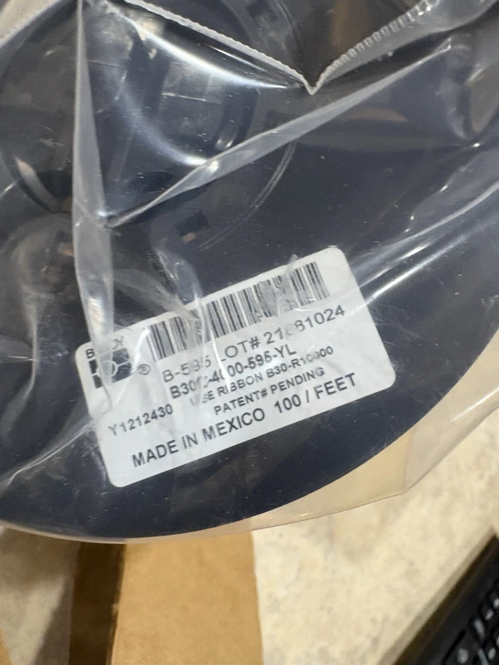 Brady B30C-4000-595-YL  Yellow Indoor/Outdoor Vinyl Tape, 4" x 100 ft NEW IN BOX - Image 3 of 4