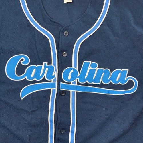 Vintage North Carolina Tar Heels Baseball Jersey Men XL Blue University Y2K Voit - 第 3/9 張圖片