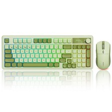 Wireless Keyboard and Mouse Combo Creamy with Number Pad for Desktop Mac iPad...