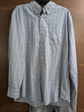 SIZE XL CHAPS Men's Multi-Colored Long Sleeve Dress Shirt INVPV696
