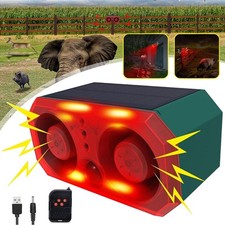 Solar Bewegungsmelder Alarm Bewegungssensor Hundegebell Blitzlicht Alarm mit RC