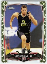 2014 Topps Chrome Camo Refractors Jeff Mathews Rookie #113 Falcons RC,/499