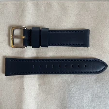 SHINOLA Detroit “Ocean” Navy Blue Leather Watch Band Strap 20mm