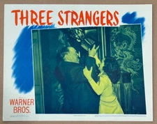 THREE STRANGERS ‘46 SYDNEY GREENSTREET FIGHTS WITH GERALDINE FITZGERALD NOIR LC