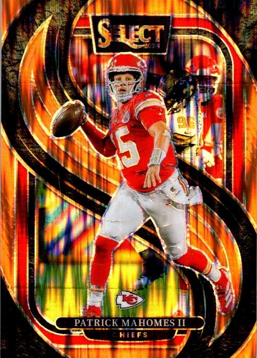 Patrick Mahomes 2024 Select Orange Flash Premier Level 210/399 #120 - Chiefs