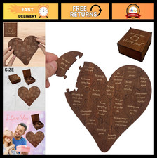"20 Reasons I Love You Gift Box - Romantic Heart Wooden Puzzle for Couples, Vale