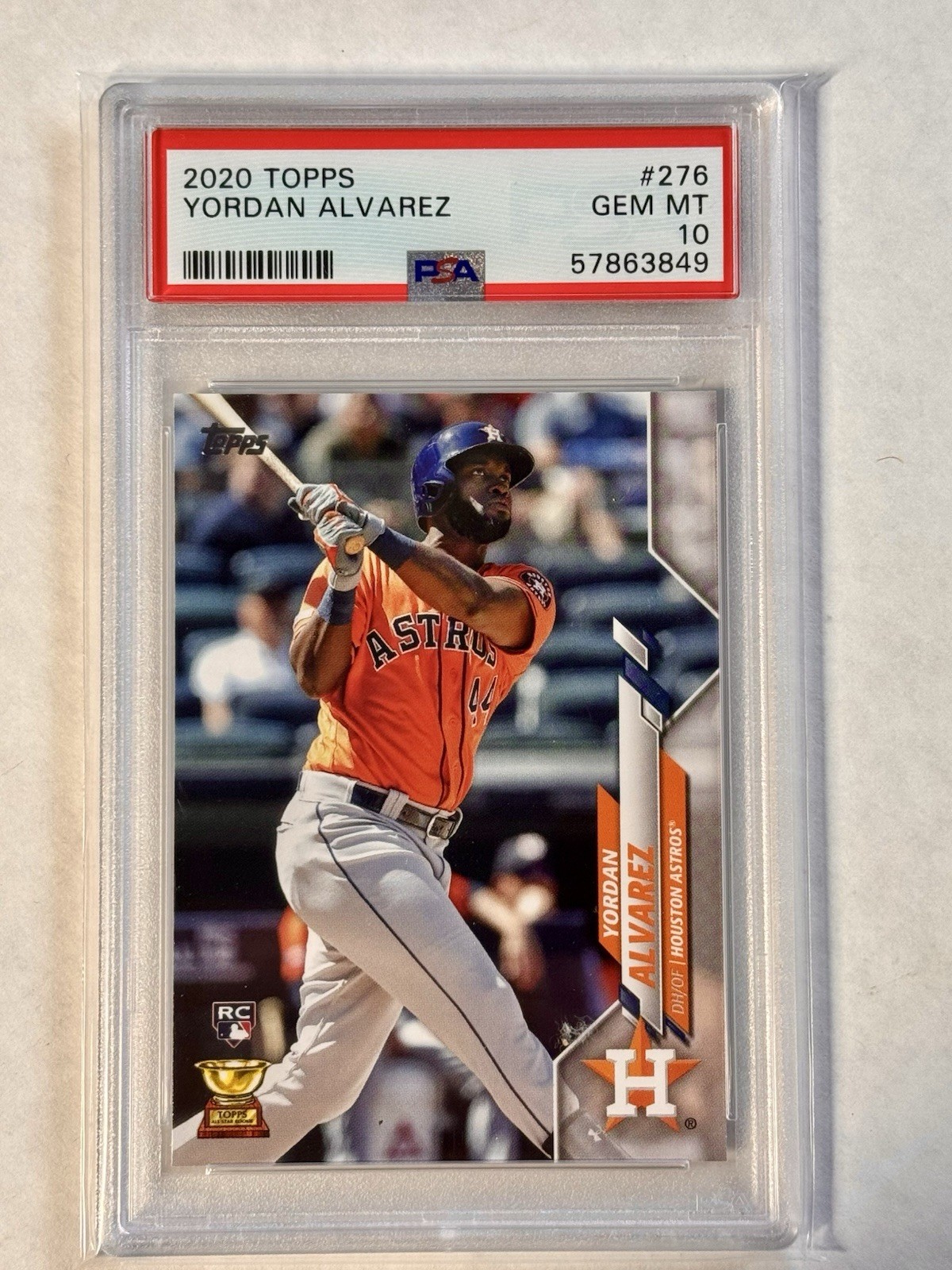 2020 Topps Yordan Alvarez #276 RC Rookie PSA 10 Gem Mint Houston Astros