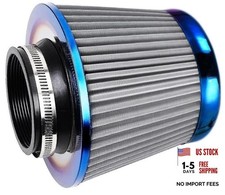 Cold Air Intake Filter 3inch/76mm Clamp-On Replacement Air Filter High Gray