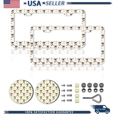 Black Bow License Plate Frame Aluminum Standard Us Vehicles 12.2x6 Inch