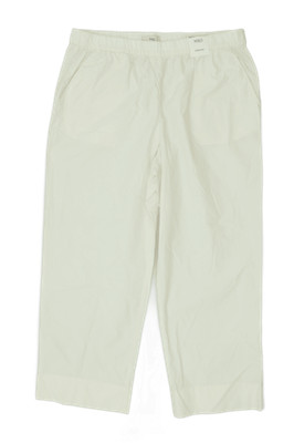 Marks & Spencer Women's Trousers Ecru Straight Leg Elastic Waist New