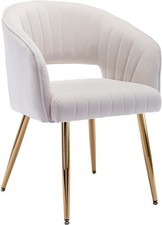 Modern Velvet Desk Chair Accent Armchair Upholstered Tufted Chairs Dining