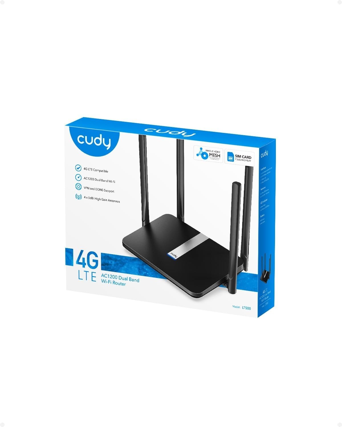 Cudy New Ac1200 Dual Band 4G Lte Modem Router With Sim Card Slot