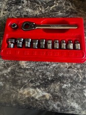 Snap-on Tools 14 Drive 12-point Sae Low Profile Ratchetsocket Set 112rta Snap-on Tools 14 Drive 12-point Sae Low Profile Ratchetsocket Set 112rta