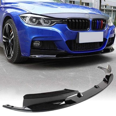 For F30 F31 3 Series M Sport 2012-2018 Gloss Black Front Bumper Lip Splitter