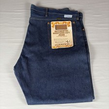 NWT Vintage Maverick Mens 46x30 Western Cut Jeans Blue Made in USA 70s 80s Denim