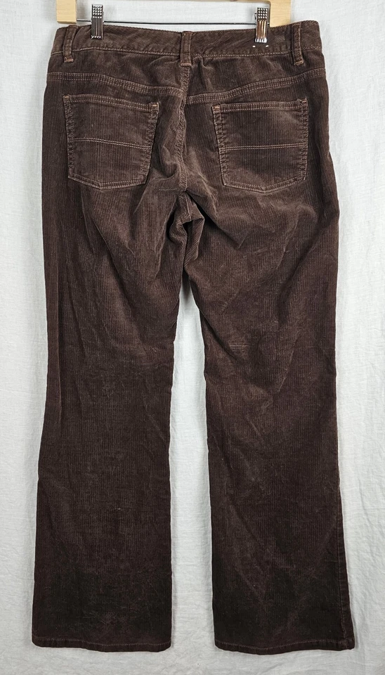 90 年代 Y2K Polo Ralph Lauren 裤子女式 8 码靴型棕色灯芯绒弹力 — 第 4/4 张图片