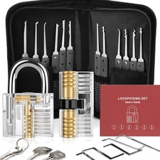 Schloss Picking Set 26 Teile Profi Anfänger Transparent Schlösser Werkzeug Sc...