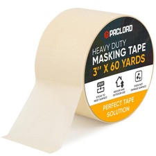 3" x 60 Yard Beige Tape Pack of 1 - Multi-Purpose Painter  s Masking Tape fo...