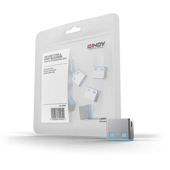 Lindy Usb Port Blocker Without Key Pack Of 10 Colour Code: Blue. Product Type: P