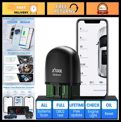OBD2 Scanner for iPhone & Android - 2025 Car Code Reader, All System Scan, Oil R