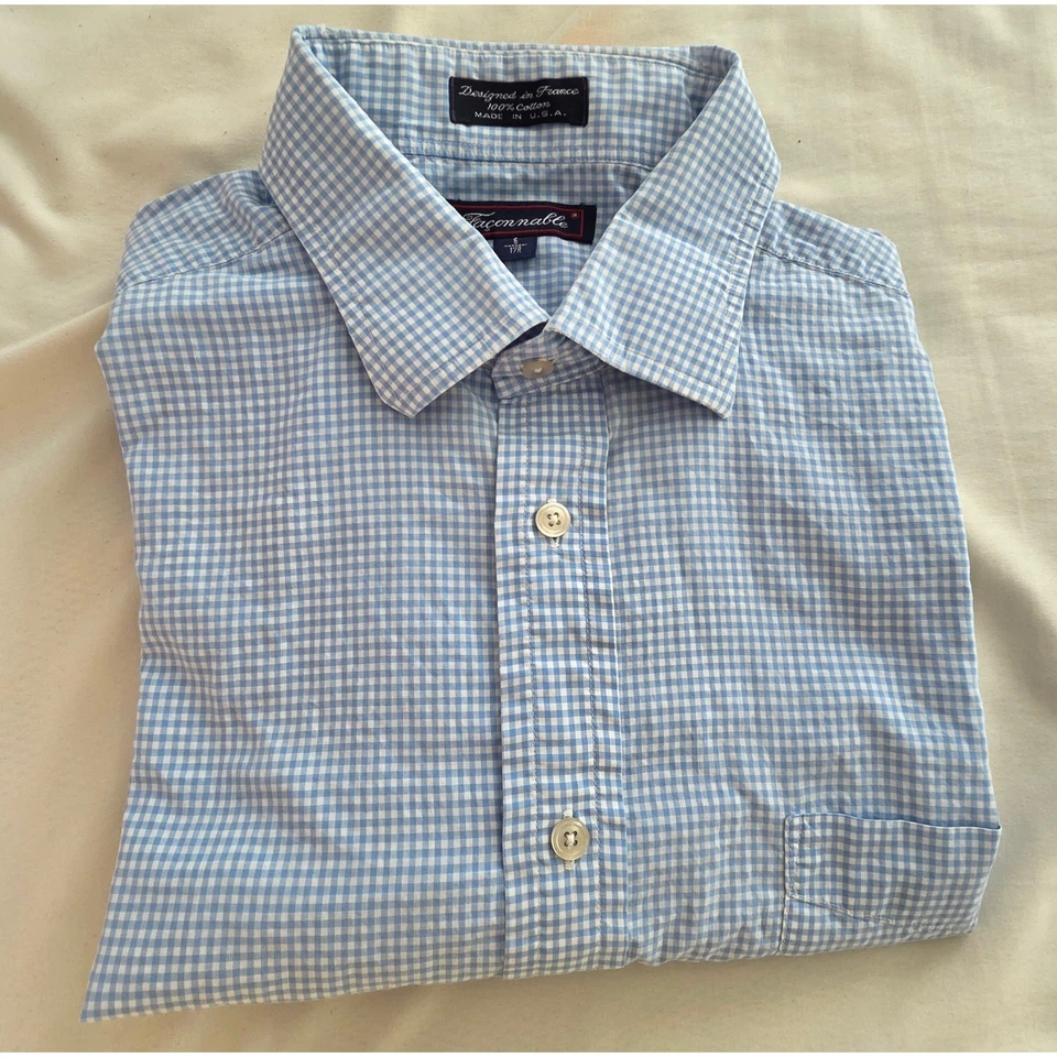 Lote a granel de 7 camisas faconnables para hombre varias L defectuosas - manga larga y corta Foto 4 de 4