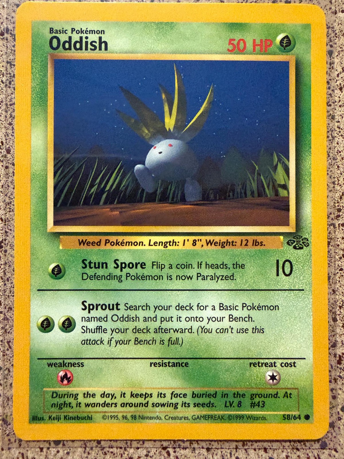 ODDISH 58/64 C JUNGLE POKEMON NM/M