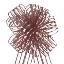 10pcs 4 Inch Large Pull Bows Gift Wrapping Bows Ribbon Organza Coffee