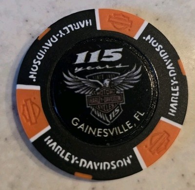 HARLEY DAVIDSON - GENUINE GAINESVILLE FLORIDA POKER CHIP 