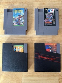 Nintendo NES Lot 4 Games: Rally Bike, Baseball, Play Action Football, MLB