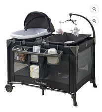 Pamo Babe Playard Deluxe Nursery Center Foldable Playpen for Baby  Toddler