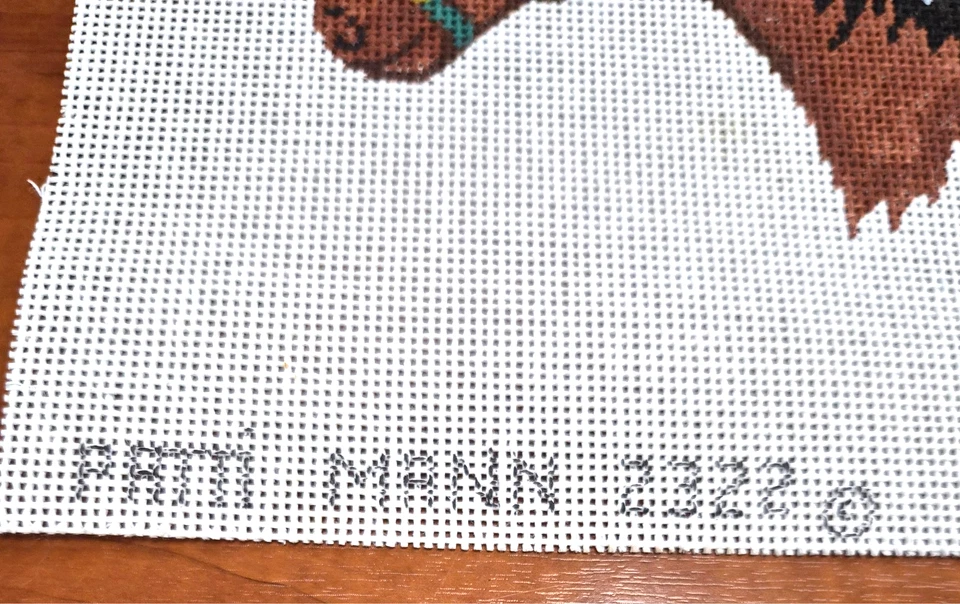 Patti Mann Hand-Painted Needlepoint Bay Horse #2322 Canvas 18 Ct - Image 3 of 3