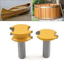 Pair 1/2" Shank 1/4" Diameter Canoe Flute and Bead Router Bit For woodworking