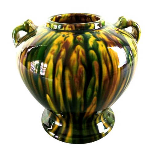 Vintage Antique Japanese Awaji Ware Art Pottery Double Frog Handled ...