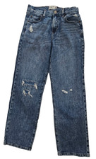 Abercrombie Kids Wide Leg Distressed Jeans Girls size 13/14