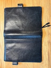 Hobonichi Techo Cover Black Leather A5 with Card Pocket  Pen Loop Used